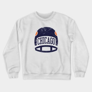 Chicago Retro Helmet - White Crewneck Sweatshirt